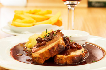 pork with potatoes