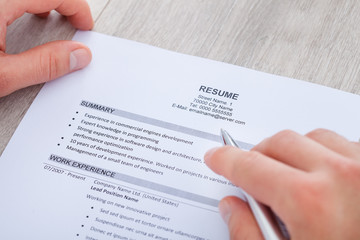 Businessman Reading Resume