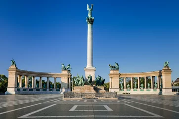 Foto auf Acrylglas Heldenplatz, Millenniumsdenkmal, in Budapest © ecstk22