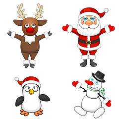 Four Christmas characters