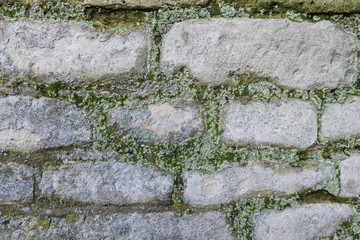 Closeup of an historic brick wall