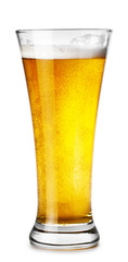 Glass of light beer