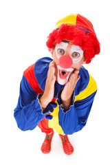 Portrait Of A Shocked Clown