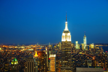 Fototapeta na wymiar New York City cityscape in the night