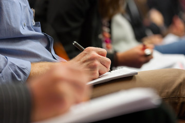 Making notes at conference, detail. - 58459145