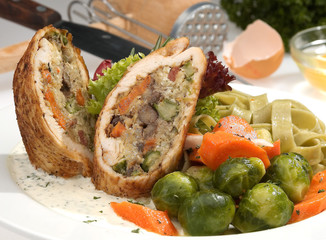 Meat roulade filed