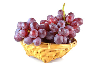 red grape isolated on white