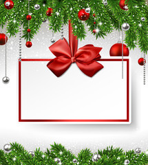 Fototapeta na wymiar Christmas background with invitation card.