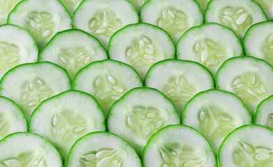 sliced cucumber