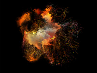 Obraz na płótnie Canvas Visualization of Fractal Jellyfish