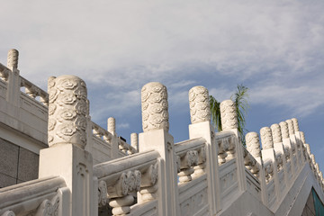 Chinese stairs of National Palace Museum - obrazy, fototapety, plakaty
