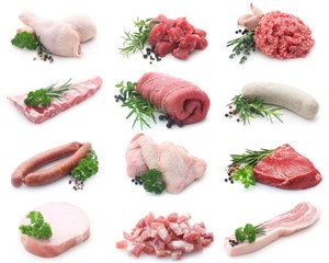 Collage Wurst und Fleisch