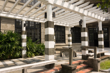 Exterior of asian building