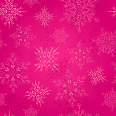 Naklejka na ściany i meble Seamless Pattern with Christmas Snowflakes
