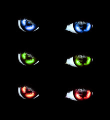Eyes on black