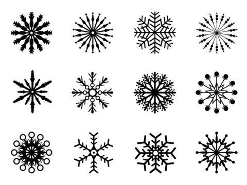 snowflake icons set