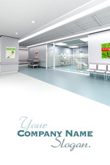 Modern clinic in blue and grey