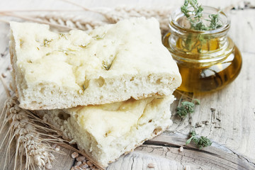 Focaccia with olive oil