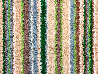 background of rough terry cloth with colorful stripes