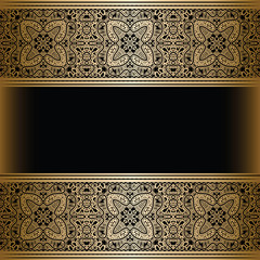 Gold background with gold borders