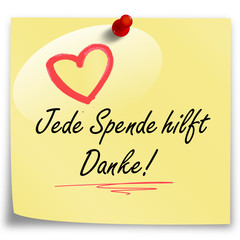 Jede Spende hilft Danke!