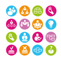 Fototapeta premium organization management icons