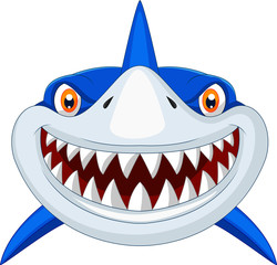 Naklejka premium Shark head cartoon