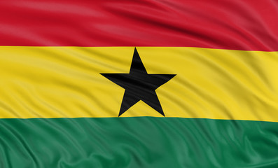 3D Ghana flag