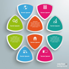 Round Triangles Infographic Company
