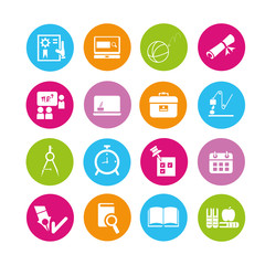 education icons, school icons