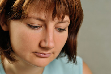 Depressed despondent young woman