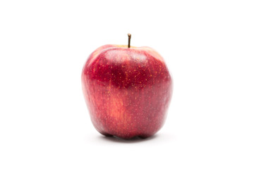 Close up of red apple, isolated on white