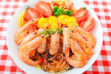 美味しそうなシーフードパスタ