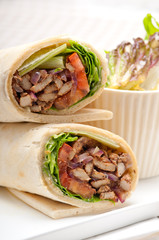kafta shawarma chicken pita wrap roll sandwich