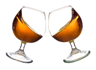 Brandy on the isolated background