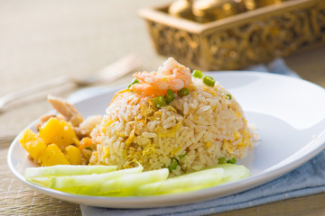 thai pinapple fried rice food