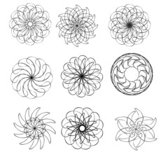 round decorative ornament elements