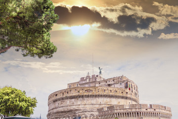Castel santangelo with beautiful sky.