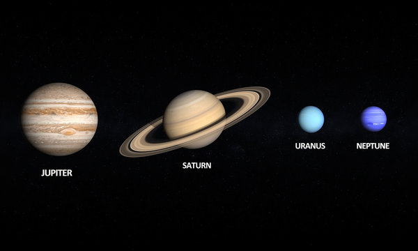 Fototapeta Planets Jupiter Saturn Uranus and Neptune