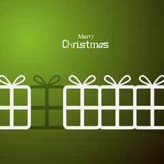 Green Abstract Vector Merry Christmas Background