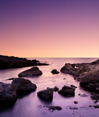 Fototapeta na wymiar Beautiful seascape during sundown
