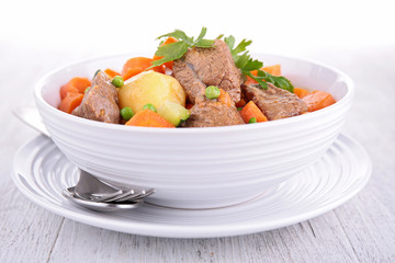 beef stew and vegetables