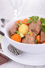 beef stew and vegetables