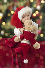 little santa baby with christmas hat