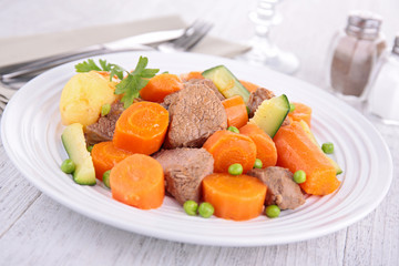 beef stew and vegetables