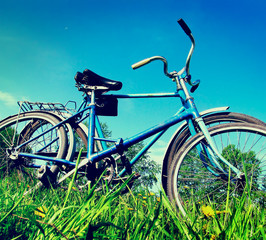 Naklejka premium Two Old Bicycle