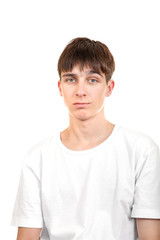 Fototapeta premium Smutny młody człowiek