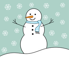 Snowman in winter