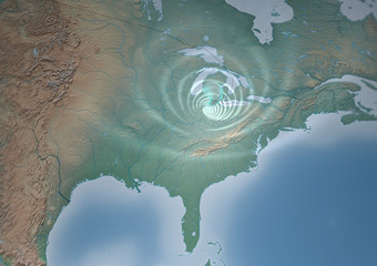 Tornado mappa Stati Uniti Illinois Mid-West