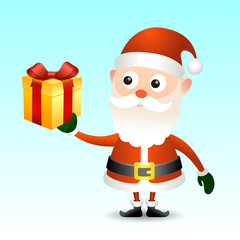 Santa Claus with gift box